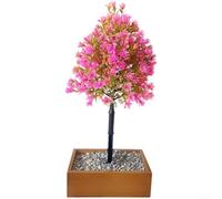 SiSinkal Estaca de flores de pino artificial de 17 pulgadas, plástico resistente a la intemperie, realista, decoración interior para exteriores y arreglos de jardín (rosa)