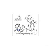 SiSinkal Etiqueta engomada de la pared del día del padre 30X25cm PVC brazo de lucha libre tema para padres hijos vinculación azul decoración para sala de estar estudio oficina