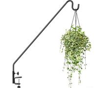 SiSinkal Gancho extensible de 76 cm de altura ajustable para colgar comederos de pájaros, cestas de flores, linternas, campanillas de viento en cubiertas, vallas o paredes