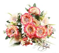 SiSinkal Girasol de seda artificial de 32 cm, flor falsa realista para ceremonia de boda, accesorio de fotos al aire libre, decoración del hogar, jardín, centro de mesa vibrante de larga duración