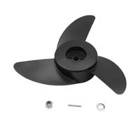 Sisinkal Hélice eléctrica de motor fueraborda para barco, pieza de repuesto para motor de arrastre de acero al carbono compatible con SUNELEXE para motores Savylor Marina negro (26 libras)