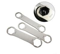 Sisinkal Herramienta de servicio de horquilla de acero inoxidable para llave de reparación de bicicletas Rockshox, doble para diseño de cabeza portátil (27-28 mm)
