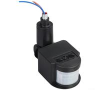 SiSinkal Interruptor de sensor de movimiento infrarrojo automático, controlador de encendido y apagado automático, tecnología de detección dual, rango de 3 a 8 m, compatible con bombilla LED, sistema