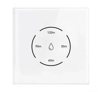 SiSinkal Interruptor inteligente de control de caldera para Tuya WiFi, panel táctil de calentador de agua de 40 A con aplicación remota, para control de voz Alexa, temporizador (blanco)