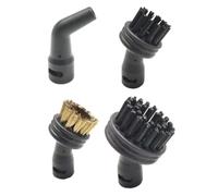 Sisinkal Juego de accesorios de cepillo de boquilla para limpiador de vapor compatible con Kitfort KT-1000-03, accesorios de vapor de mano, mango de extensión, cepillo de suelo, negro, 4 piezas