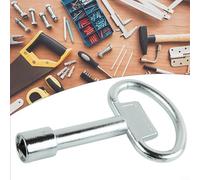 SiSinkal Juego de llaves triangulares internas de aleación de zinc, para válvula de agua, cerradura de puerta de ascensor y caja eléctrica de gas, llave de herramienta manual plateada con agujero para
