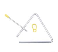SiSinkal Juego de mazos triangulares de hierro para instrumentos de percusión, kit completo con golpeadores y soportes, construcción de plástico y hierro para principiantes, práctica musical y