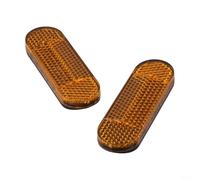 SiSinkal Juego de reflectores frontales para Xiaomi para scooter eléctrico MI 9, paquete de 2 calcomanías de seguridad plateadas y amarillas que mejoran la visibilidad nocturna, láminas de plástico