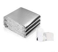 SiSinkal Lámina aislante de radiador de doble cara, 5 m x 50 cm, lámina reflectante de calor de aluminio, ahorra energía, reduce el ruido e instala detrás de los radiadores para invierno y verano
