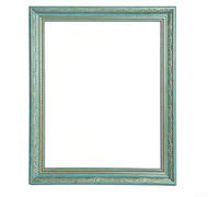 SiSinkal Marco de fotos de resina para pinturas al óleo y lienzo modelo de arte de 20 x 20 cm, exhibición de arte de construcción de resina para decoración de pared de oficina en casa (azul dorado)
