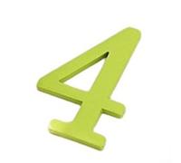 SiSinkal Números flotantes 3D de bronce antiguo para casa del 0 al 9, metal sólido magnético para letreros de dirección, resistentes a la intemperie para decoración exterior del hogar (4 verdes)