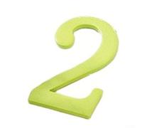 SiSinkal Números flotantes 3D de bronce antiguo para casa del 0 al 9, metal sólido magnético para letreros de dirección, resistentes a la intemperie para decoración exterior del hogar (2 verdes)