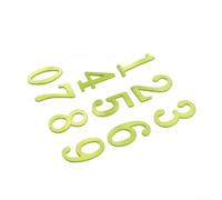 SiSinkal Números flotantes 3D de bronce antiguo para casa del 0 al 9, metal sólido magnético para letreros de dirección, resistentes a la intemperie para decoración exterior del hogar (3 verdes)