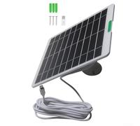 SiSinkal Panel de carga solar Monoline de 5 W para Anker, para EUFY, Ring y para cámaras BLINK, salida de 5 V con cable de 3 metros, solución de energía al aire libre para timbres y luces de seguridad
