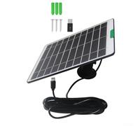 SiSinkal Panel de carga solar Monoline de 5 W para Anker, para EUFY, Ring y para cámaras BLINK, salida de 5 V con cable de 3 metros, solución de energía al aire libre para timbres y luces de seguridad