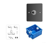 SiSinkal Panel purificador de agua Walnted en acero inoxidable con conector en T y tubo de polietileno, placa de cubierta de enchufe de 86 mm oculta tubos para agua residencial y comercial eficiente