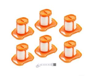 SiSinkal Paquete de 6 filtros de repuesto compatibles con BlackDecker para Dustbuster HHVK320J HHVK515J Series, piezas de aspiradora lavables para limpieza de pelo de mascotas en el hogar con