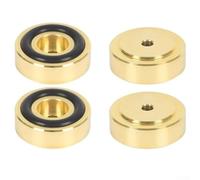 SiSinkal Patas de latón para tabla de cortar con almohadillas de goma antideslizantes, paquete de 4 patas niveladoras para bandejas de gabinete para tablas de cortar de cocina, muebles y proyectos de