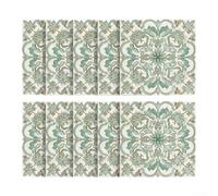 SiSinkal Pegatinas florales para azulejos, diseño retro de mandala, PVC, autoadhesivo, impermeable, resistente al aceite, para renovación de paredes de cocina, baño, 5.91 x 5.91 pulgadas, extraíble (8