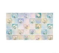 SiSinkal Pegatinas transparentes de pared de cocina, PVC, autoadhesivas, impermeables, resistentes al calor, M L, para armarios, paredes, decoración de cocina, patrón floral de dibujos animados (A-BIG