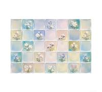 SiSinkal Pegatinas transparentes de pared de cocina, PVC, autoadhesivas, impermeables, resistentes al calor, M L, para armarios, paredes, decoración de cocina, patrón floral de dibujos animados