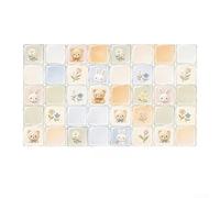 SiSinkal Pegatinas transparentes de pared de cocina, PVC, autoadhesivas, impermeables, resistentes al calor, M L, para armarios, paredes, decoración de cocina, patrón floral de dibujos animados (B-BIG