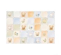 SiSinkal Pegatinas transparentes de pared de cocina, PVC, autoadhesivas, impermeables, resistentes al calor, M L, para armarios, paredes, decoración de cocina, patrón floral de dibujos animados