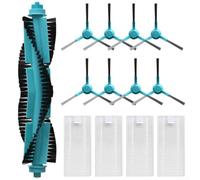 Sisinkal Piezas de repuesto para aspiradora, cepillo lateral de filtro, cepillo de rodillo, compatible con Cecotec para Conga 1690, 1890, 2090, 2290, accesorios de aspiradora robot panorámico