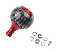 SiSinkal Pomo de carrete de pesca de aleación de aluminio, mango de manivela, diseño ergonómico antideslizante para carretes de cebo Daiwa S, pieza de repuesto para uso en agua dulce y salada (rojo)