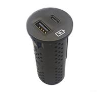 SiSinkal Puerto USB de consola central de cargador para Ford para BRONCO Explorer F150 Escape para EDGE 2021-2022 Reemplaza LU5T-19J211 Plástico ABS Instalación rápida Parte de control del interruptor