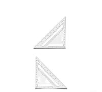 SiSinkal Regla triangular de aluminio de 7 pulgadas para carpintería, herramienta de medición de ángulo múltiple de 45 90 grados, diseño ligero con marcas prensadas claras para bricolaje y uso