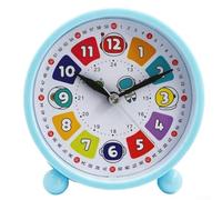 SiSinkal Reloj despertador analógico colorido para niños, reloj de escritorio de personajes grandes para aprender la hora, sonido suave para dormitorio, estudio, escuela, reloj redondo decorativo ABS