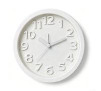 SiSinkal Reloj despertador silencioso de cuarzo para grandes números elevados para estudiantes, escritorio, dormitorio, uso de plástico ABS, 12 x 12 x 4 cm (blanco)