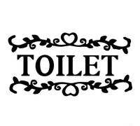 SiSinkal Resplandor en la oscuridad etiqueta engomada del retrete 15X8cm etiqueta extraíble del PVC para el cuarto de baño impermeable antiestático luz de la noche signo para el hogar de la noche de