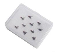 SiSinkal Señuelos de pesca con mosca de silicona suave con ganchos fuertes de acero de alto carbono, forma realista de insectos para atrapar truchas, percas y salmones, equipo eficaz de agua dulce, 10