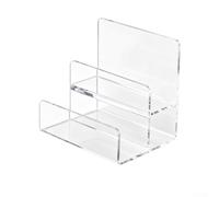 SiSinkal Soporte de exhibición de acrílico de varios niveles para gafas de sol, joyería, cosméticos, organizador transparente para el hogar, oficina, minorista (2 niveles)