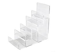 SiSinkal Soporte de exhibición de acrílico de varios niveles para gafas de sol, joyería, cosméticos, organizador transparente para el hogar, oficina, minorista (5 niveles)