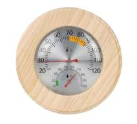 SiSinkal Termómetro e higrómetro de madera para sauna con gran tamaño fácil de leer para una medición precisa de la temperatura y la humedad, diseño montado en la pared (A)