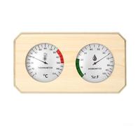 SiSinkal Termómetro e higrómetro para sauna COMBO de diseño de madera con pantalla digital transparente para control de calor y humedad en tiempo real para spa baño casa relajación