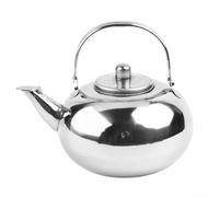 Sisinkal Tetera de acero inoxidable con colador para café, té, bebidas calientes, acabado pulido, sin fugas, infusor de filtro para el hogar, cocina, comedor, 1 L, 1,5 L, 2 L, 2,5 L (2 L)