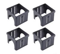 SiSinkal Tubo cuadrado para equipo de fitness, adaptador deslizante hueco de plástico con diámetro variable 40-45 mm, buje de aislamiento en 25 x 25 a 60 x 60 mm, paquete de 4 (E)