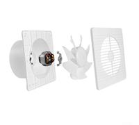 Sisinkal Ventilador de ventilación de montaje en pared para baño, potente sistema de extracción de aire con control de humedad para cocina, inodoro, mejora de la calidad del aire interior, 6-8