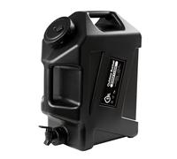 SISKEYCOOC Bidón de agua portátil de 19 l con grifo, depósito de agua sin BPA, depósito de agua negro, boquilla de agua, depósito de agua multifunción para camping, exteriores, transporte de