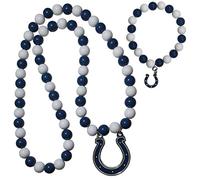 Siskiyou Sports Indianapolis Colts - Juego de collar y pulsera - FFBN050FBB, Juego de collar y pulsera con cuentas de abanico, Talla única, Azul