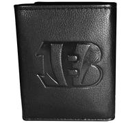 Siskiyou Sports NFL Cincinnati Bengals - Cartera de Piel con Tres Pliegues, Talla única, Color Negro