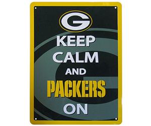 Siskiyou Sports NFL - Señal Unisex con Texto en inglés Keep Calm Sign, Unisex, FWPK115, Verde, 12 Pulgadas