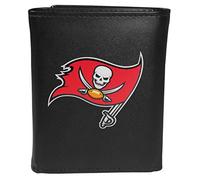 Siskiyou Sports NFL Tampa Bay Buccaneers - Cartera de Tres Pliegues, Logotipo Grande, Color Negro