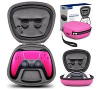 sisma Funda rigida Compatible con Mando Wireless de PS5 DualSense - Estuche de Viaje para Guardar y Proteger Control inalámbrico Original de PlayStation 5 - Rosa