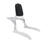 Sissy Bar Motocicleta Almohadilla De Respaldo Trasero Para Motocicleta Con Portaequipajes Para Yamaha XVS1300 A Midnight VStar 1300 2007-2015 Respaldo Portaequipajes(Plata)