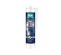 Sista Pattex Bad - Silicona sanitaria de calidad profesional, resistente al moho, silicona impermeable para muchos materiales*, sellador inodoro y duradero, 1 x 280 ml, color blanco